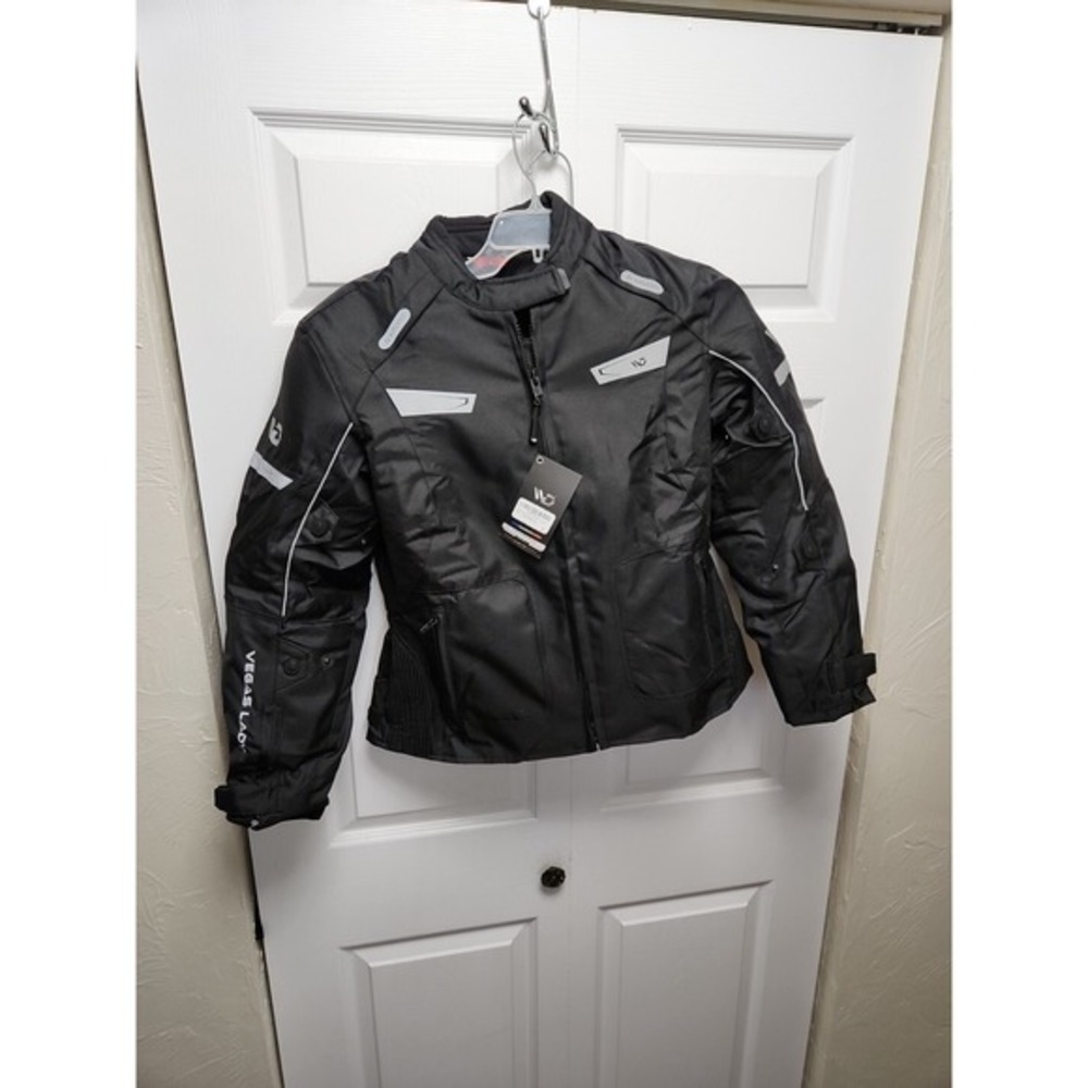 WD Motorsports Women's Motorcycle Jacket‎ - Adjustable Large Padded Rider